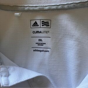 Adidas Men's White ClimaLite Shirt 2XL good used condition